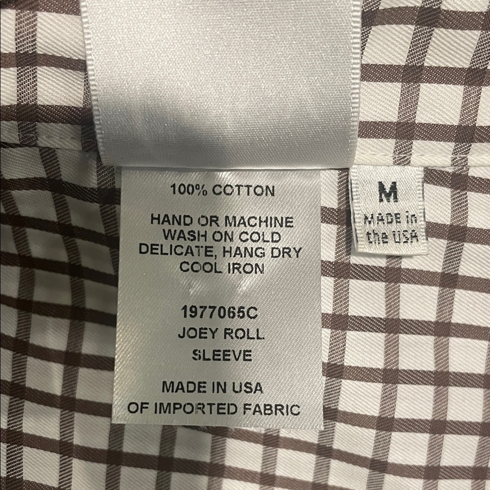 Finley Joey roll sleeve Brown and White Checkered Tunic - Picture 9 of 9